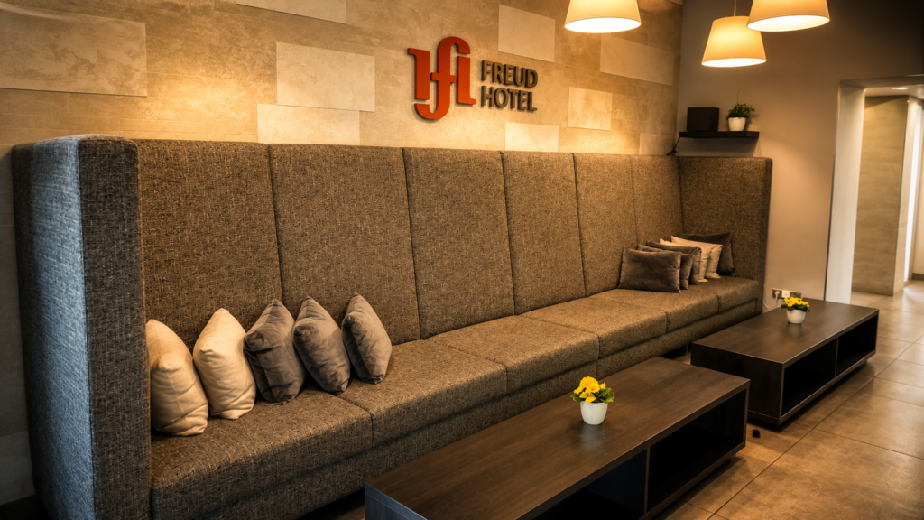 Posezení v lobby hotelu Freud v Ostravici